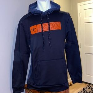 Mens Medium MLB Houston Astros blue polyester hoodie Genuine Merchandise